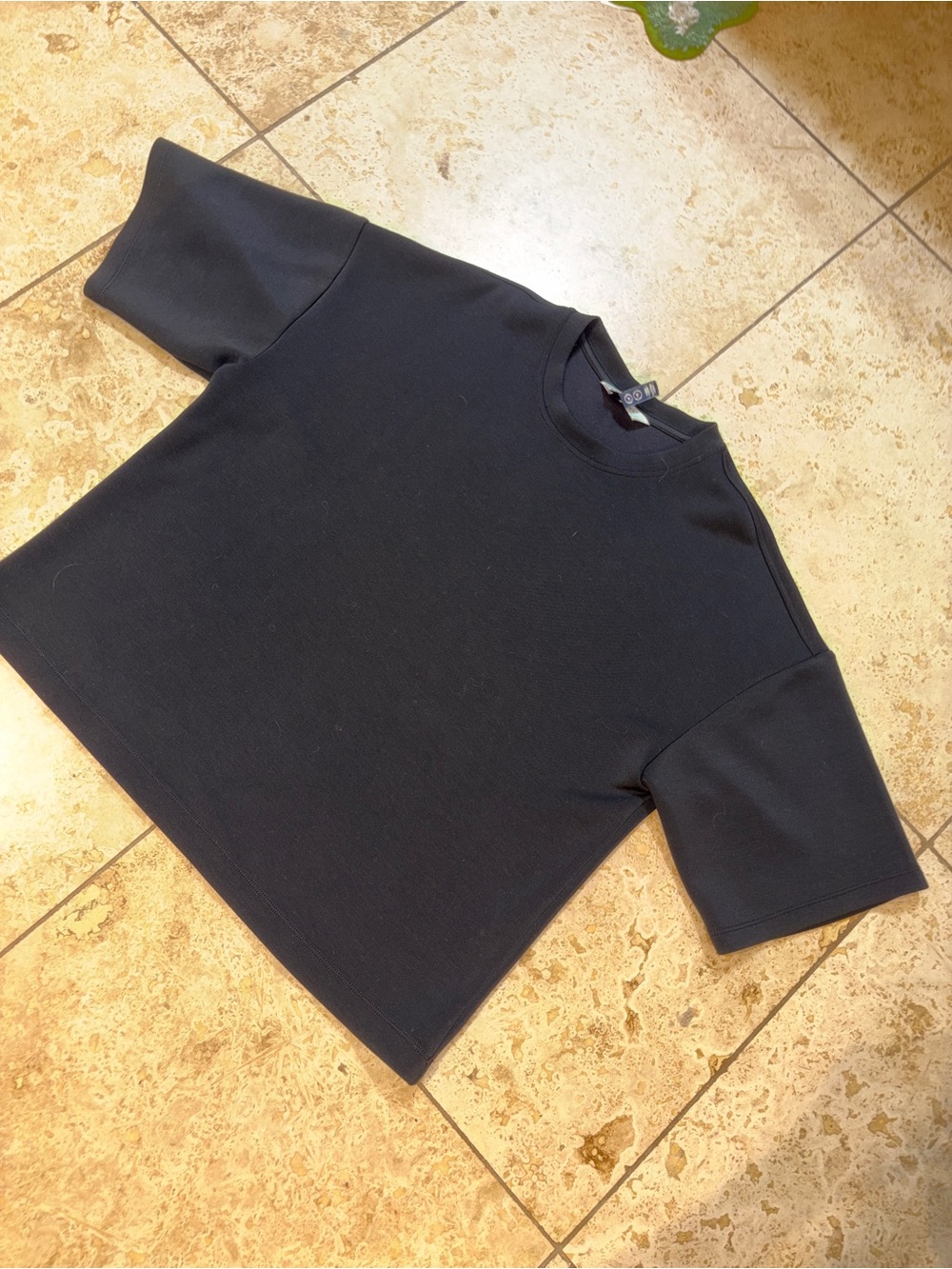 SPANX Black Crewneck Short Sleeve Top Oversized SPANX AirEssentials Boxy Tee S M